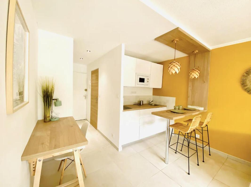 Studio Terrasse & Parking Gratuit En Residence Nîmes Esterno foto